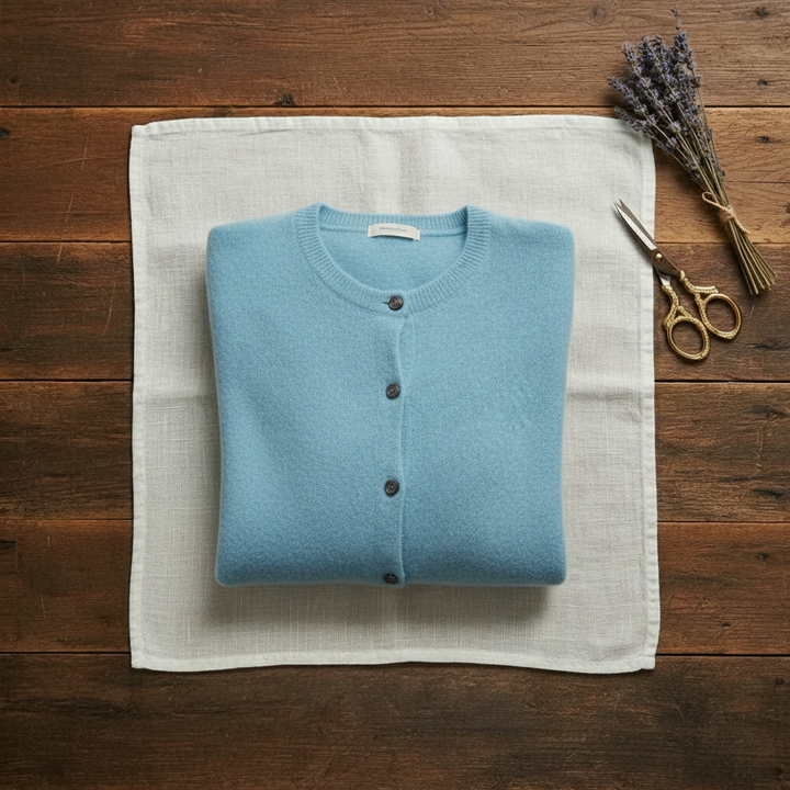 Brenda – Crew Neck Button-Front Knit Cardigan