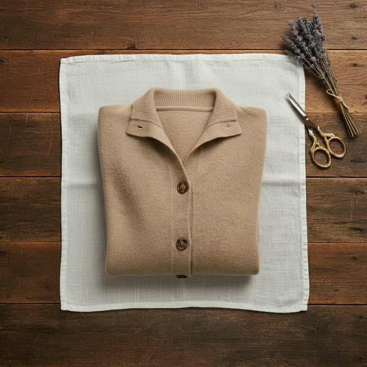 Delia – Collared Button-Down Knit Cardigan