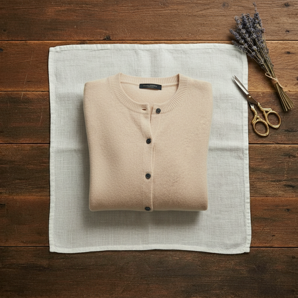 Brenda – Crew Neck Button-Front Knit Cardigan
