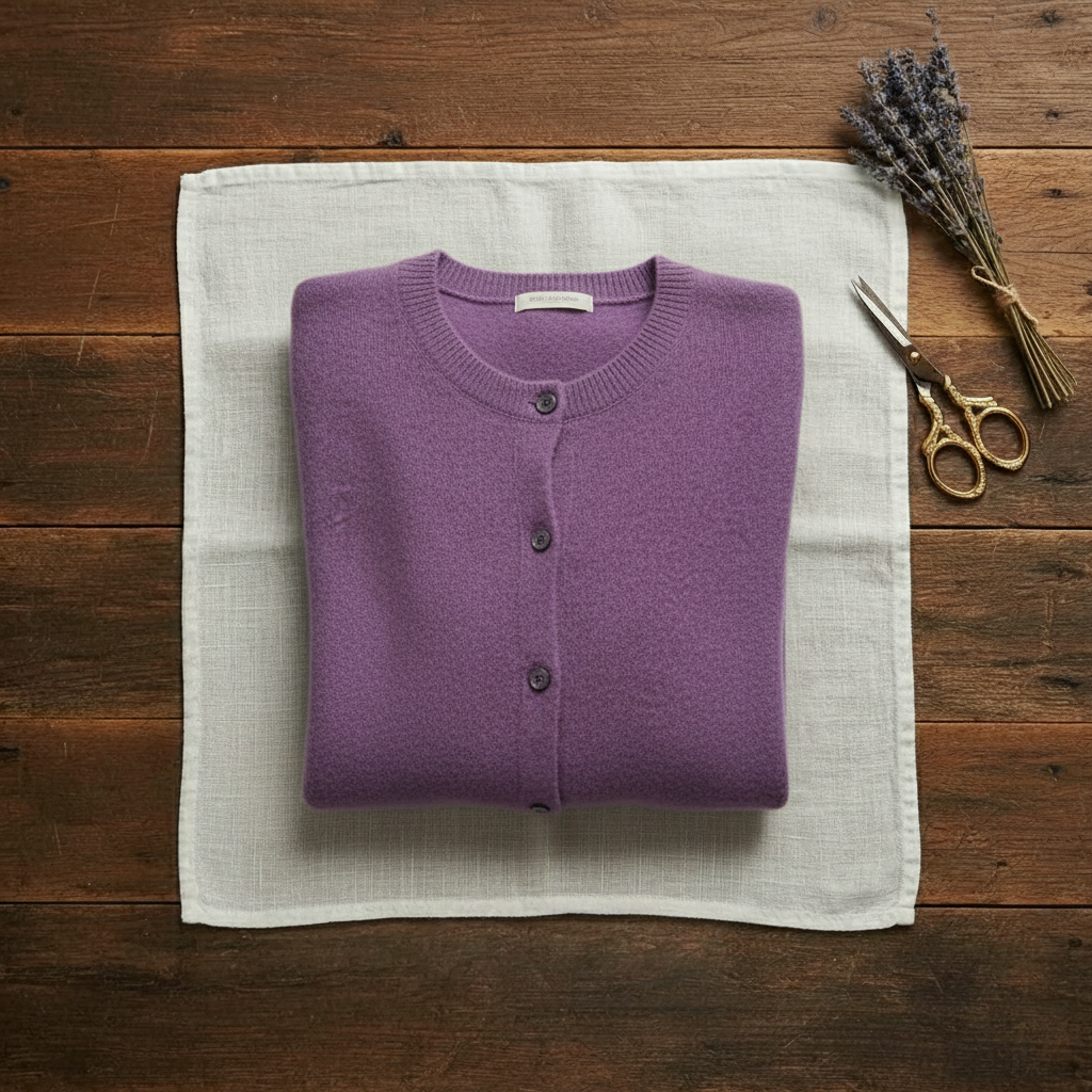 Brenda – Crew Neck Button-Front Knit Cardigan