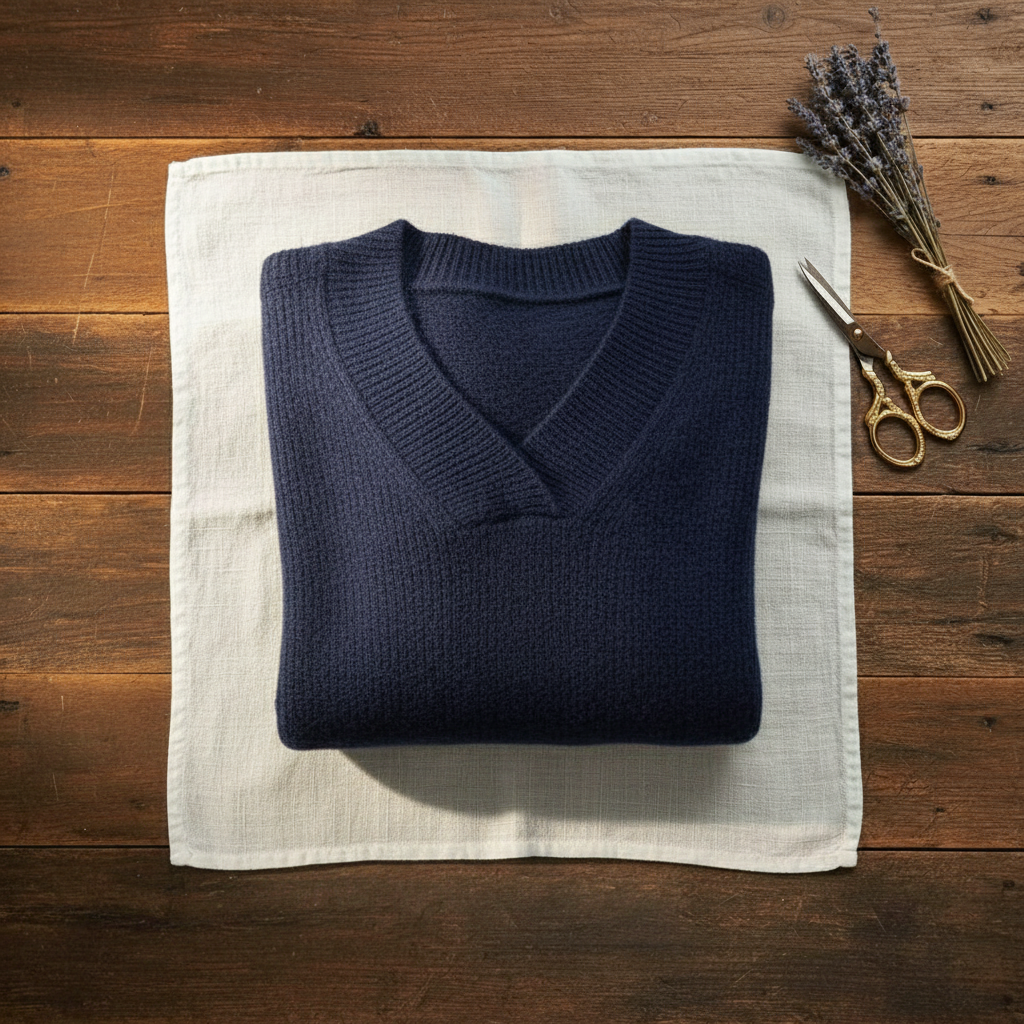 Isolde – Ribbed V-Neck Knit Jumper