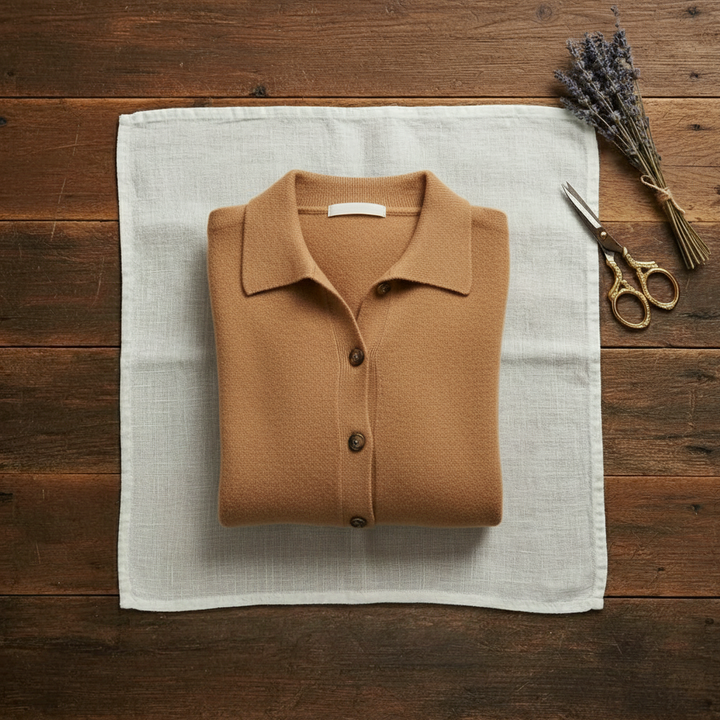 Delia – Collared Button-Down Knit Cardigan