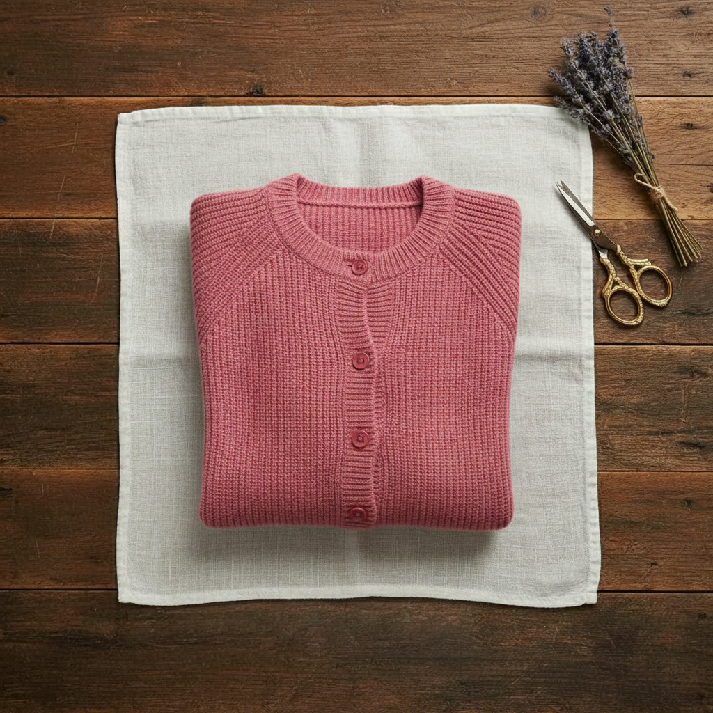 Georgiana – Ribbed Button-Front Knit Cardigan