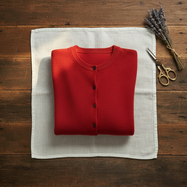 Brenda – Crew Neck Button-Front Knit Cardigan