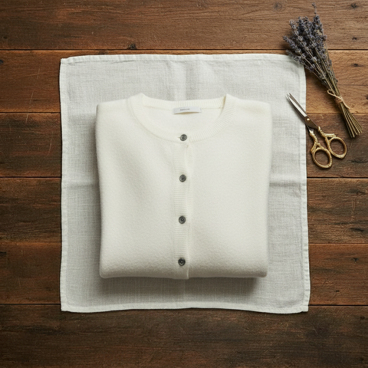 Brenda – Crew Neck Button-Front Knit Cardigan