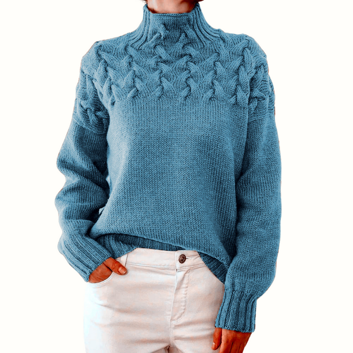 Hazel – Cable-Knit Turtleneck Jumper
