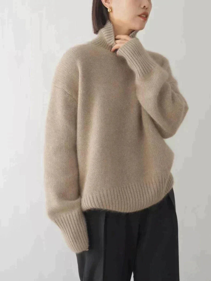 Beryl – Oversized Turtleneck Knit Jumper