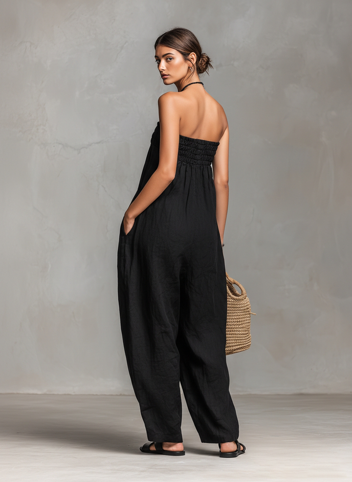 Maryam – Relaxed Strapless Wide-Leg Jumpsuit