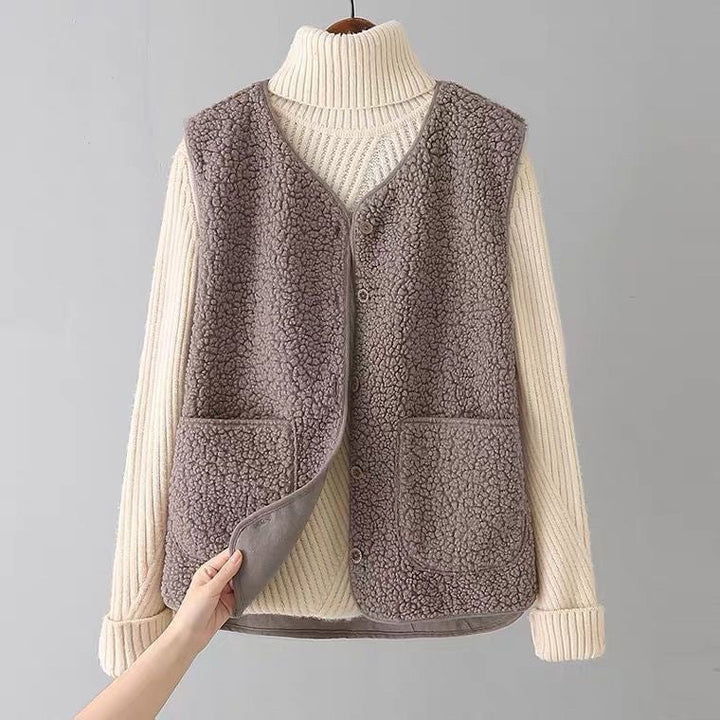 Frances – Soft Fleece Sleeveless Waistcoat