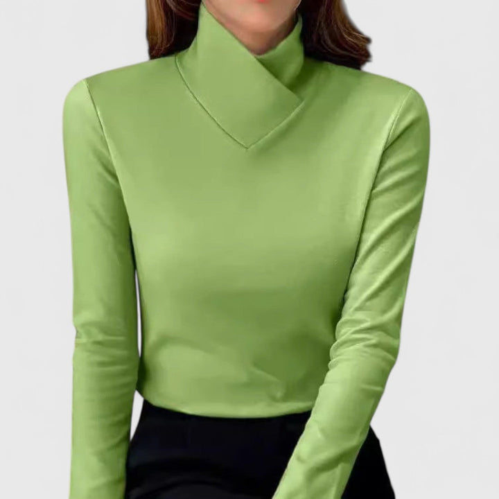 Morwenna – Elegant Turtleneck Long Sleeve Top