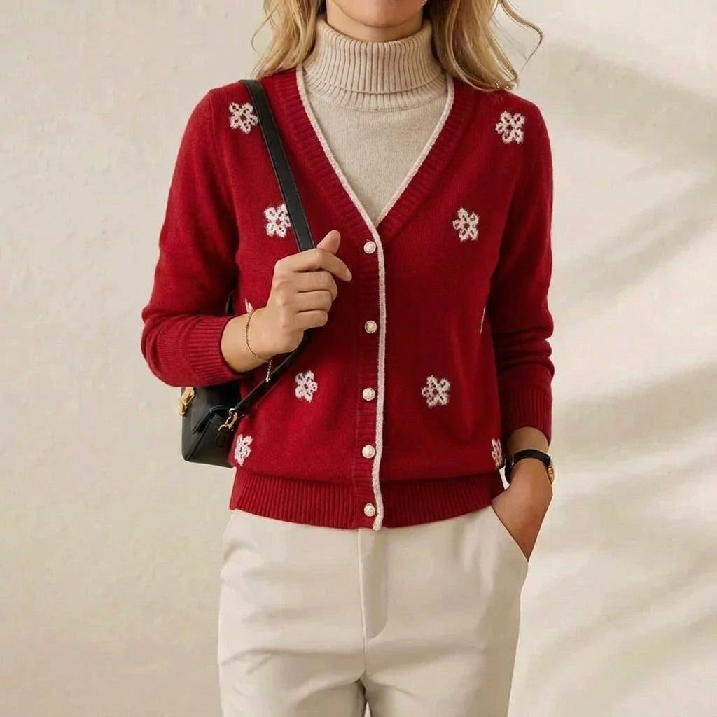 Polly – Floral Embroidered Knit Cardigan