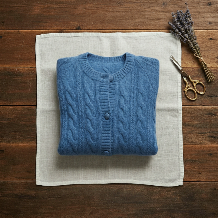 Vivien – Cable Knit Button-Front Cardigan
