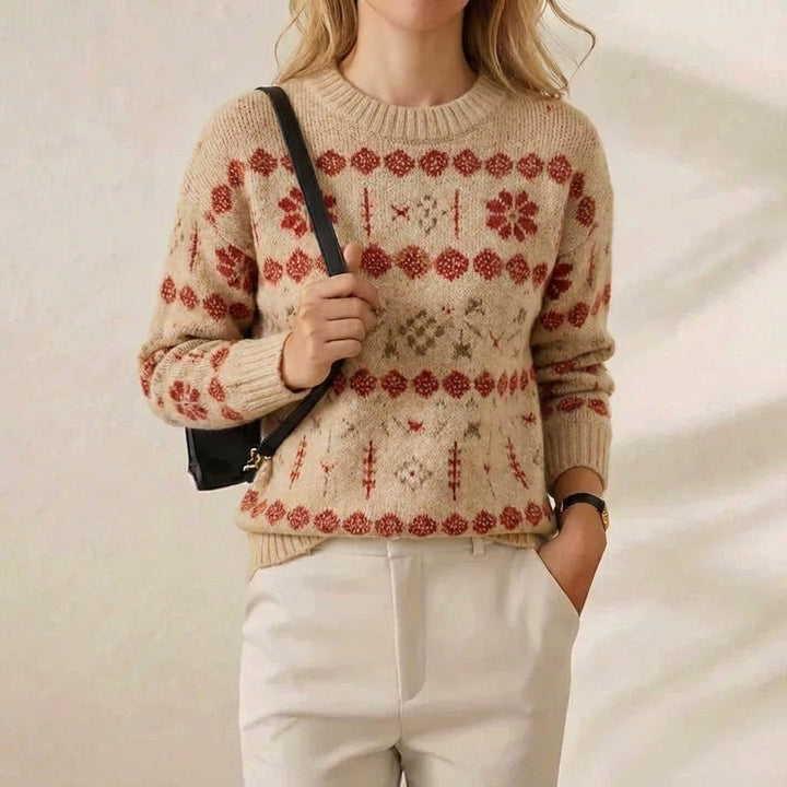 Hilary – Fair Isle Knit Crew Neck Jumper