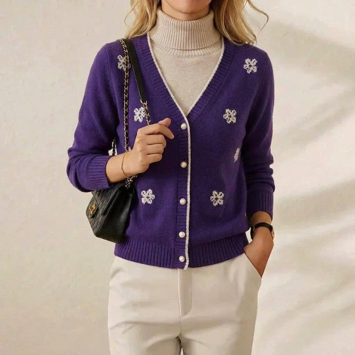 Polly – Floral Embroidered Knit Cardigan