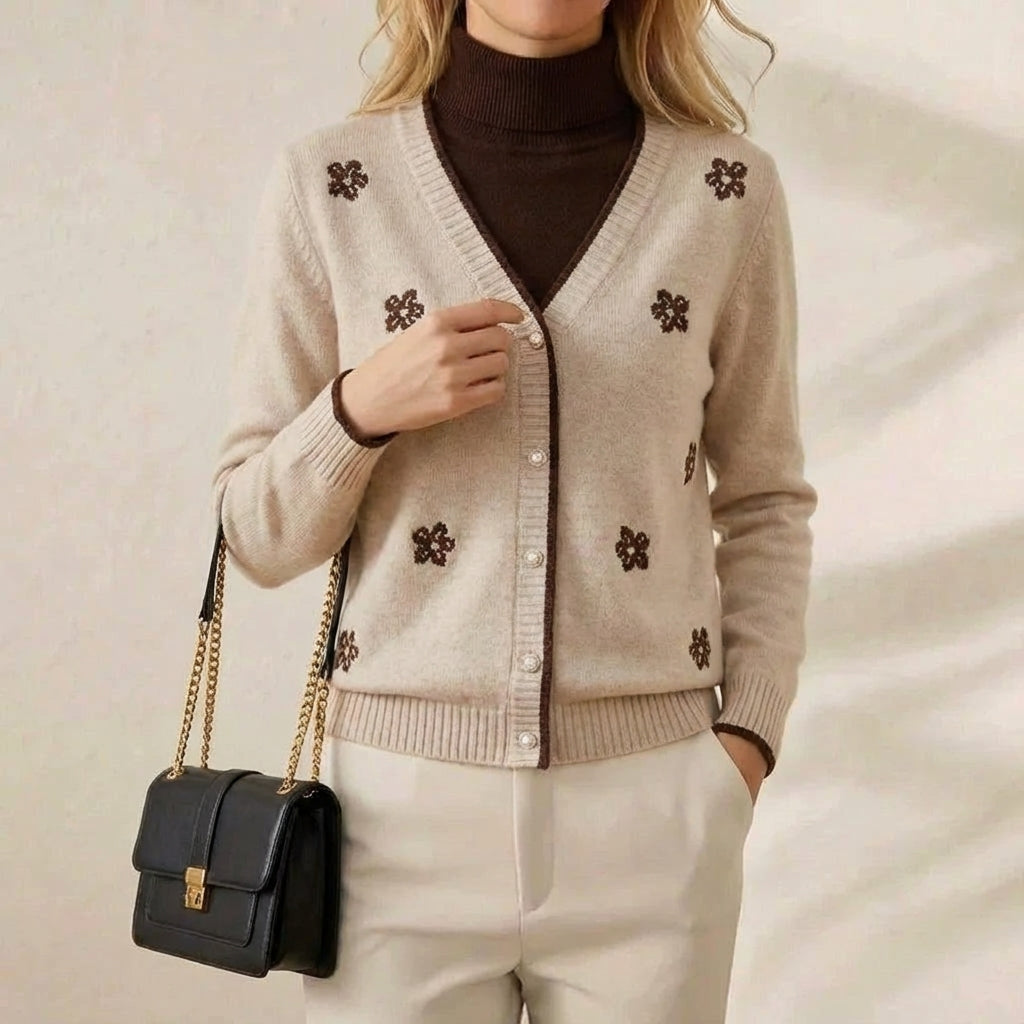 Polly – Floral Embroidered Knit Cardigan