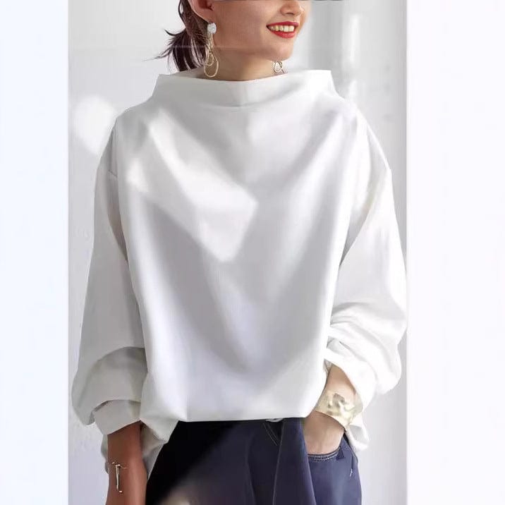 Maureen – Oversized High-Neck Slouch Top