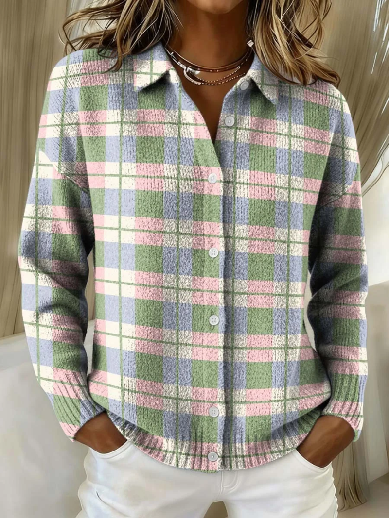 Sheena – Plaid Button-Up Shirt
