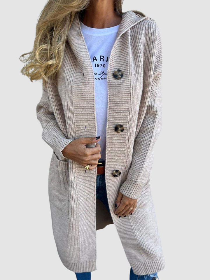 Arabella – Cosy Hooded Knit Cardigan