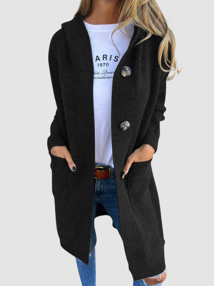 Arabella – Cosy Hooded Knit Cardigan