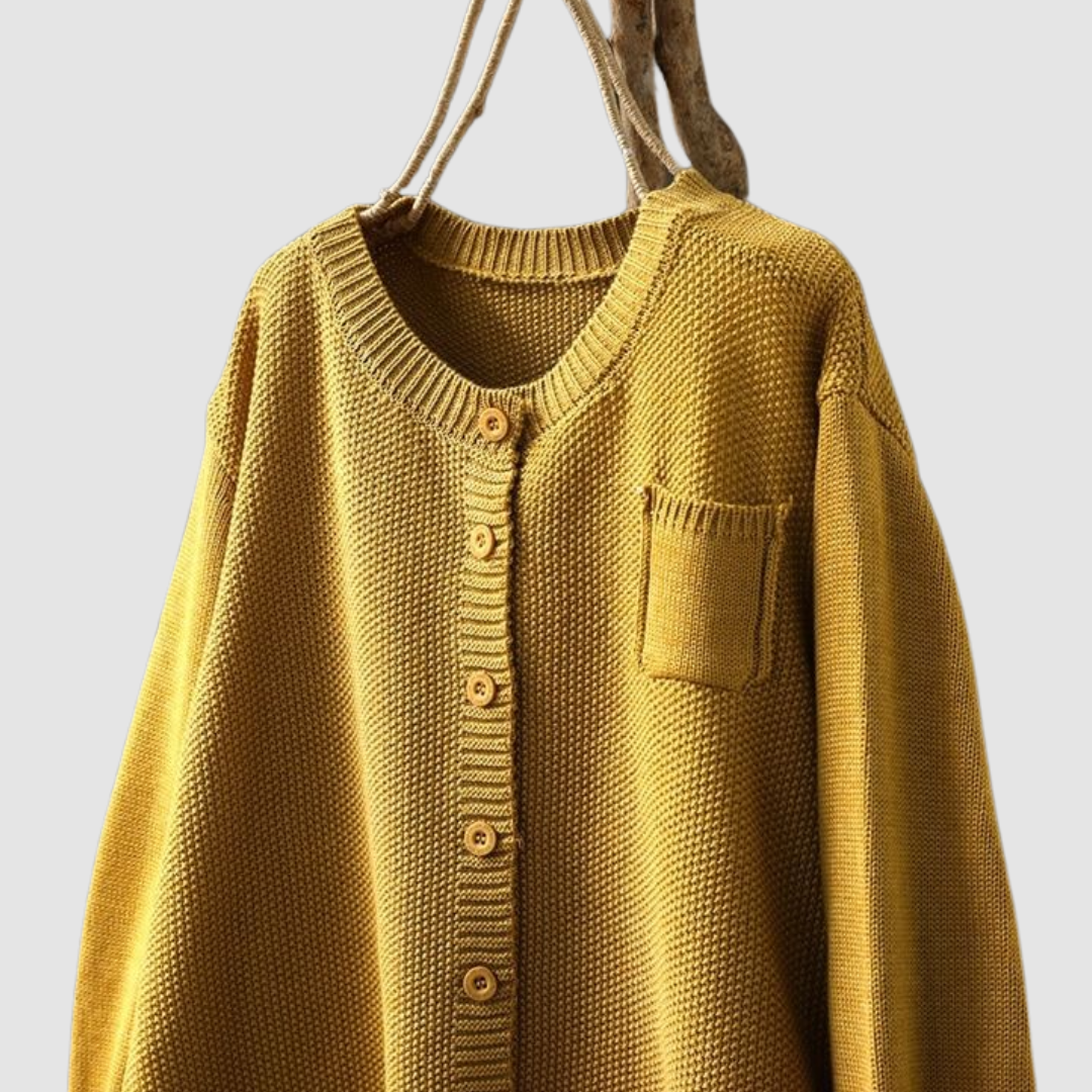 Grainne – Cosy Knit Button-Up Cardigan