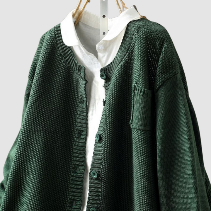 Grainne – Cosy Knit Button-Up Cardigan