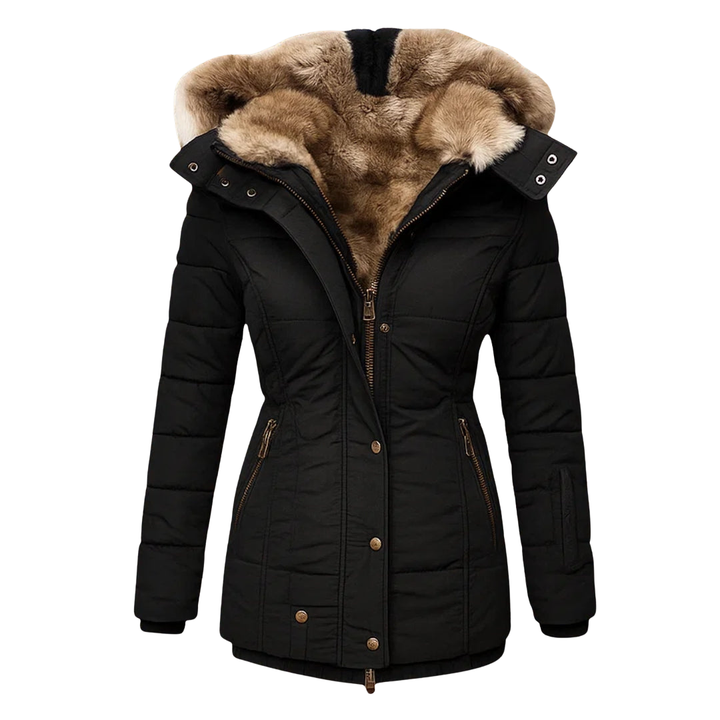 Saskia – Faux-Fur-Lined Hooded Winter Coat