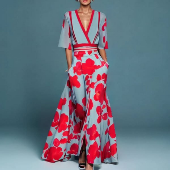 Kirsten | Elegant Floral Wrap Dress