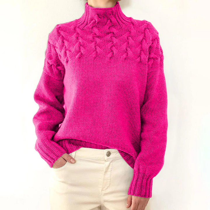 Hazel – Cable-Knit Turtleneck Jumper