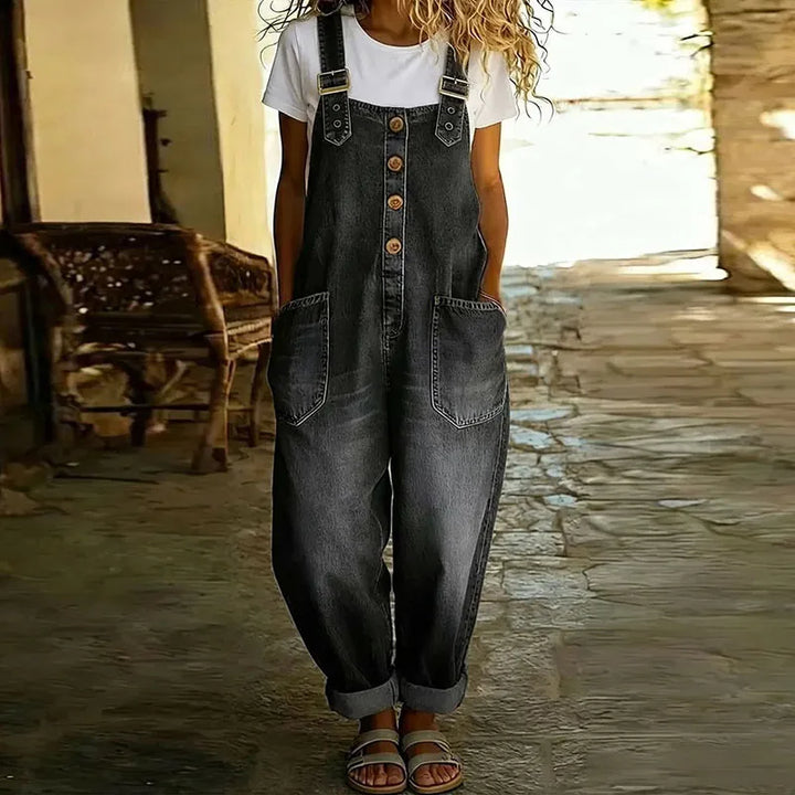 Abigail | Adjustable Denim Dungarees
