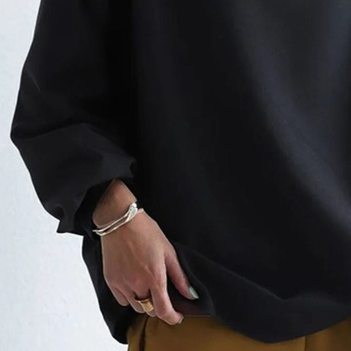 Maureen – Oversized High-Neck Slouch Top