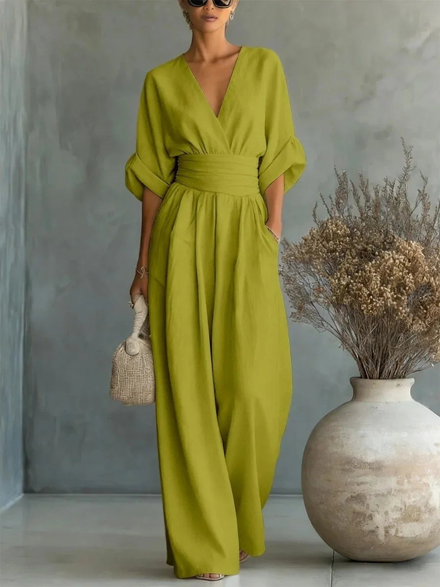 Trudy – Wide Leg Belted Jumpsuit