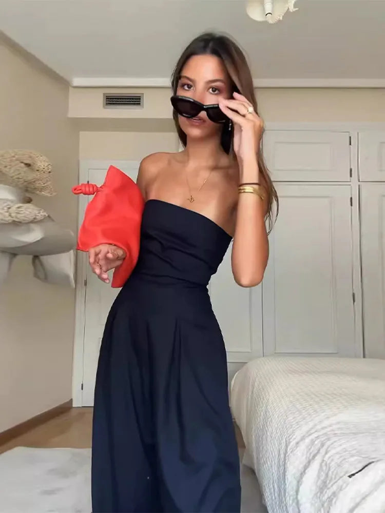 Valerie – Strapless Wide-Leg Elegant Jumpsuit