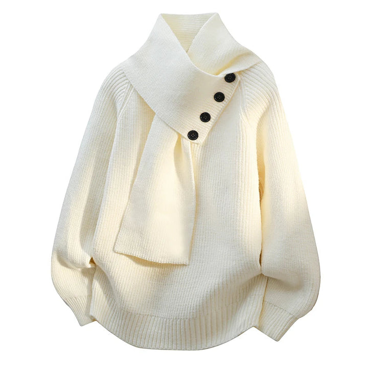 Perdita – Knit Jumper with Scarf Collar
