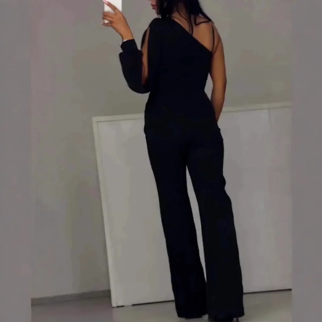 Clemency – Mesh Panel Wide-Leg Jumpsuit