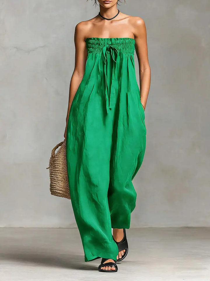 Xanthe – Strapless Wide-Leg Jumpsuit