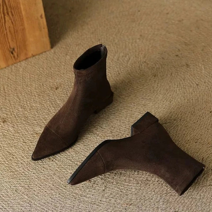 Carys – Pointed Toe Sock Ankle Boots