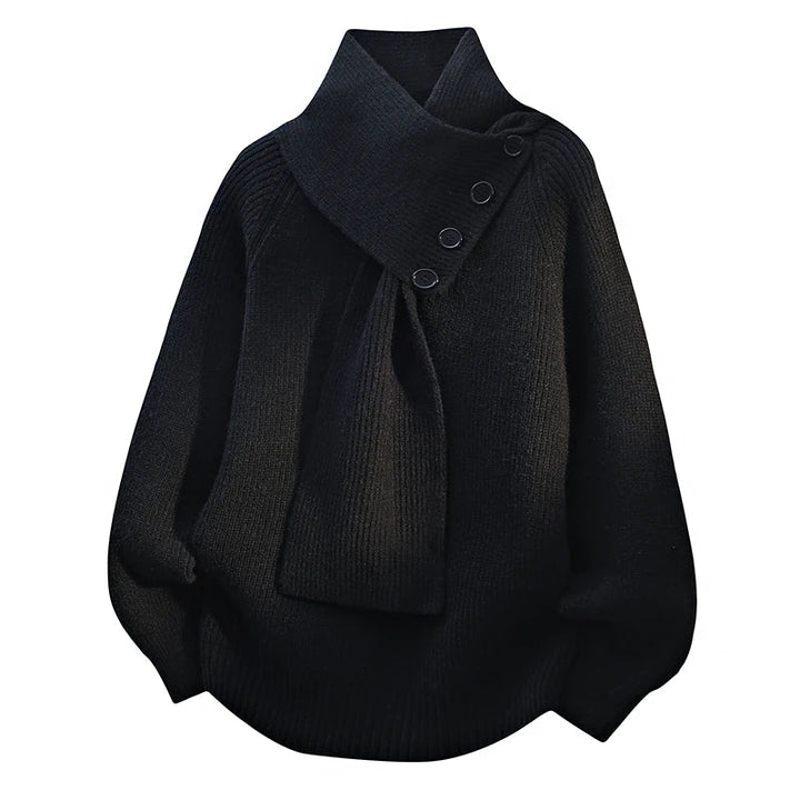 Perdita – Knit Jumper with Scarf Collar