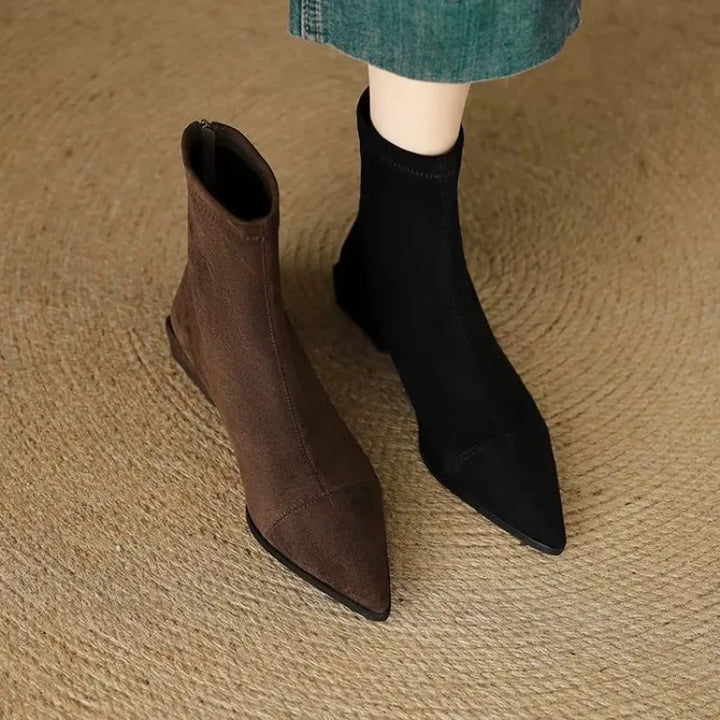 Carys – Pointed Toe Sock Ankle Boots