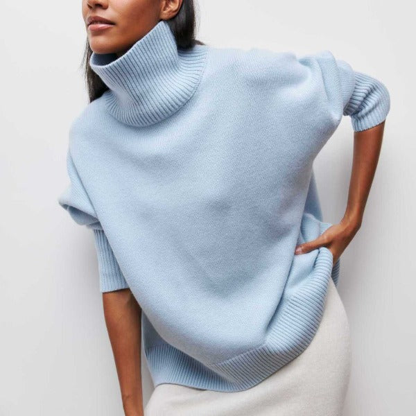 Jennifer – Oversized Turtleneck Knit Jumper