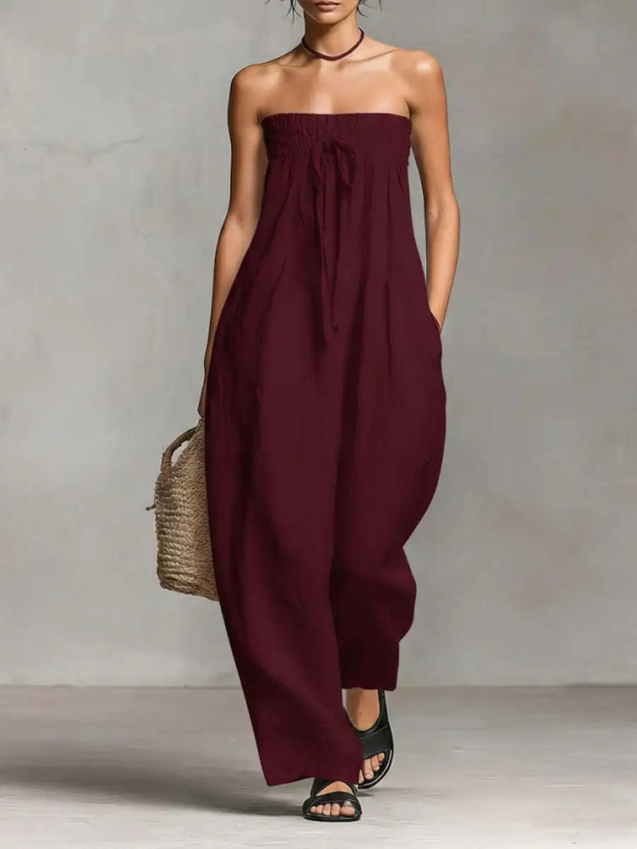 Xanthe – Strapless Wide-Leg Jumpsuit