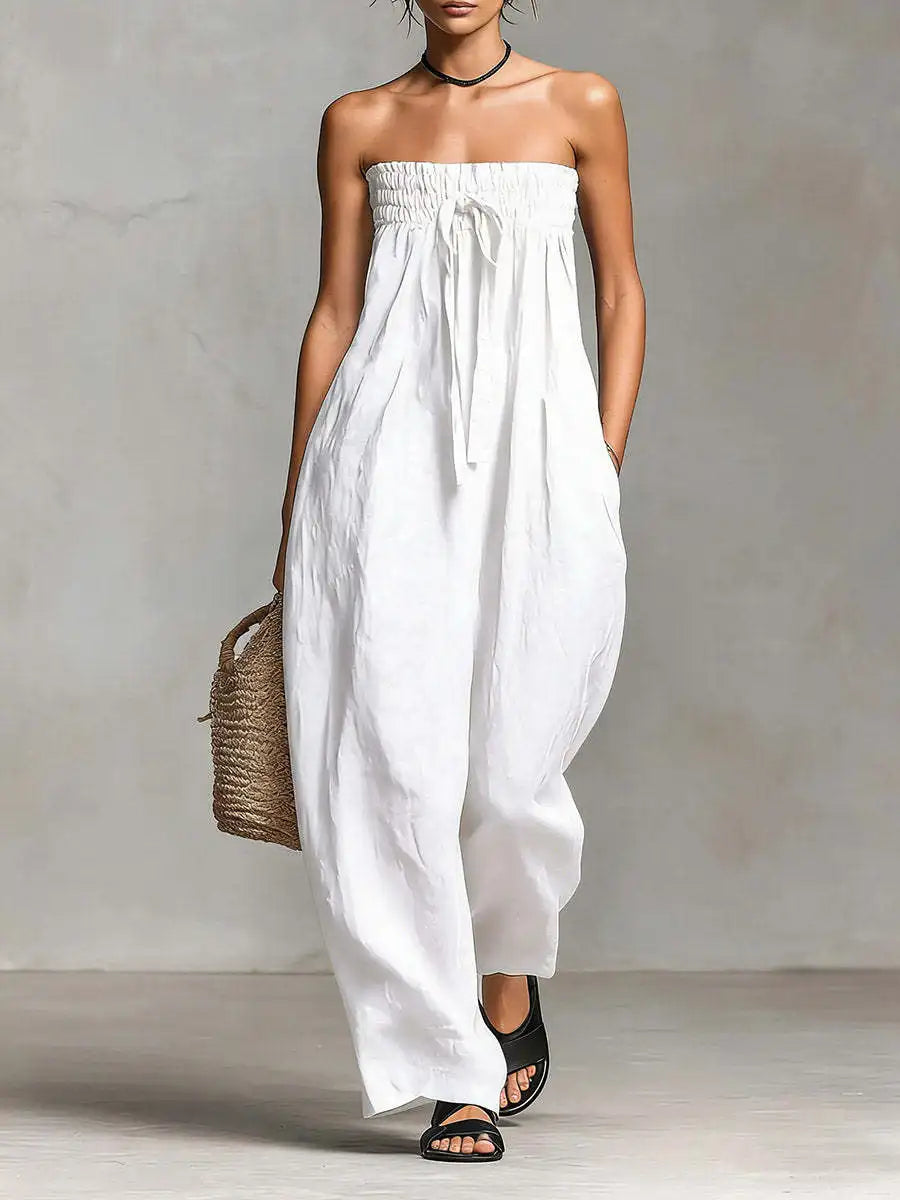 Xanthe – Strapless Wide-Leg Jumpsuit