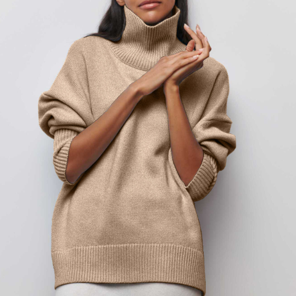 Jennifer – Oversized Turtleneck Knit Jumper