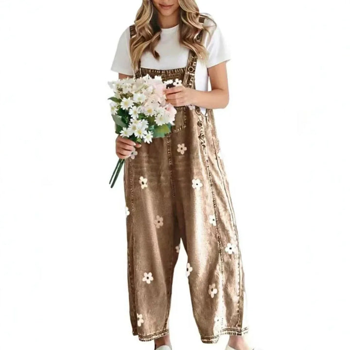 Imogen – Floral Denim Dungaree Dungarees