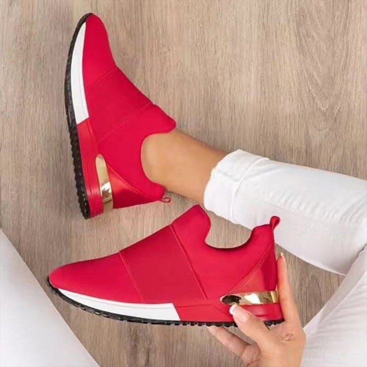 Rhiannon – Slip-On Trainers with Gold Detail