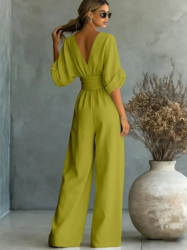 Trudy – Wide Leg Belted Jumpsuit