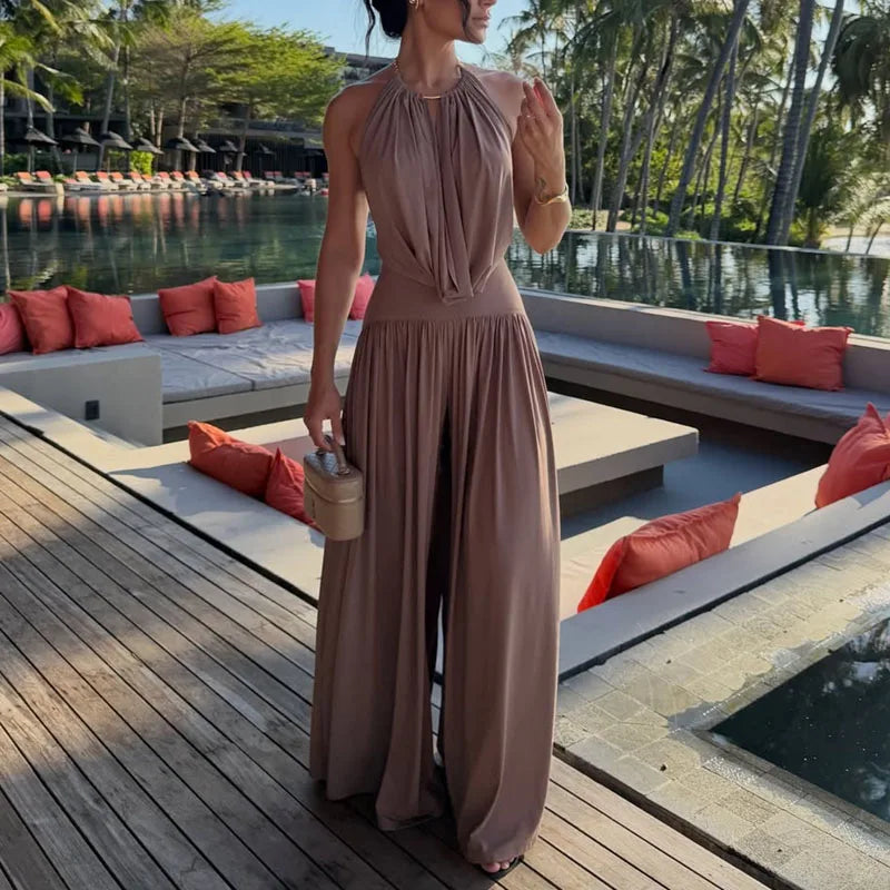 Miranda – Halter Neck Wide Leg Jumpsuit