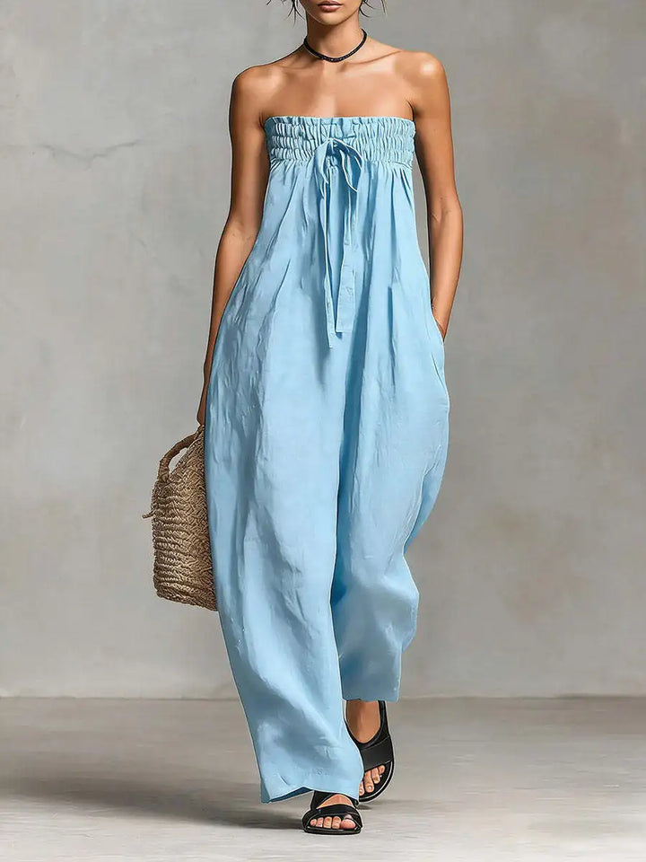 Xanthe – Strapless Wide-Leg Jumpsuit