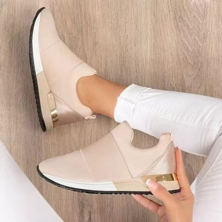 Rhiannon – Slip-On Trainers with Gold Detail