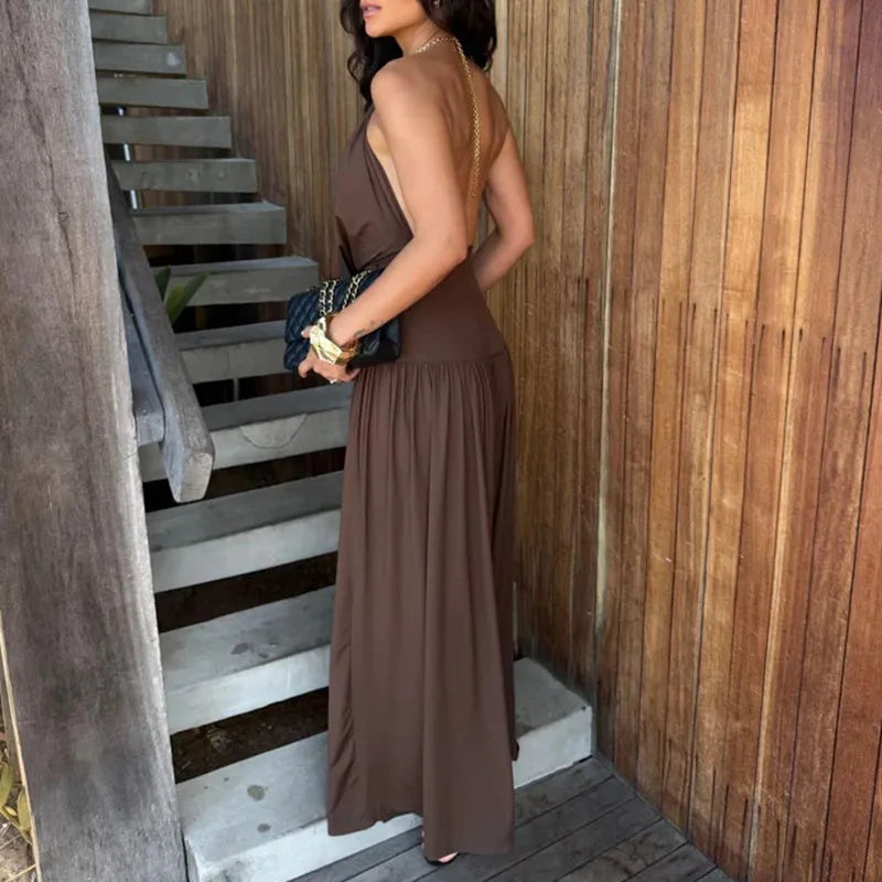 Miranda – Halter Neck Wide Leg Jumpsuit