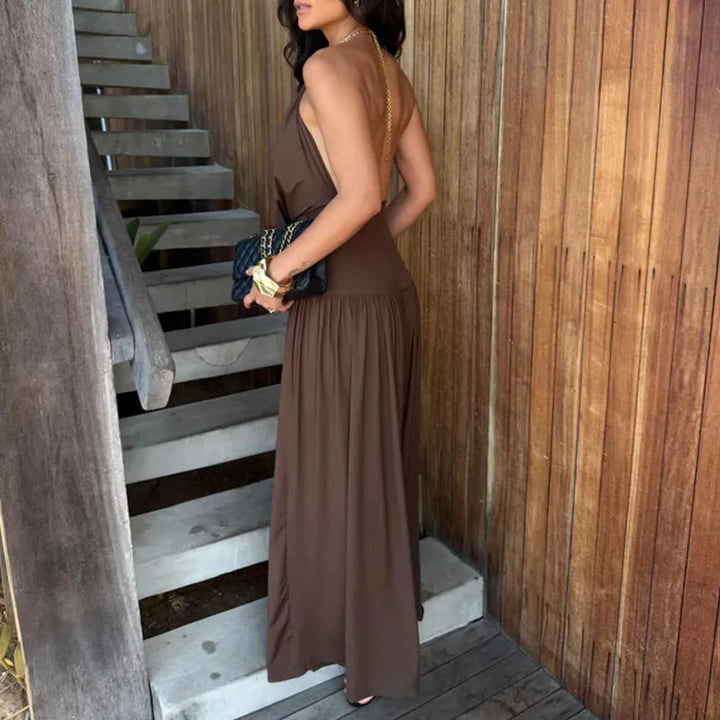 Miranda – Halter Neck Wide Leg Jumpsuit